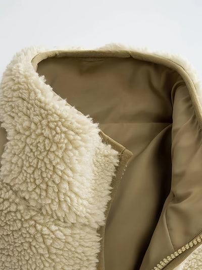 Heidi-Mode | Hochgeschlossenen Teddy Winterjacke