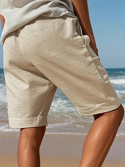 Callan – Lässige Leinen Shorts Mit Tasche