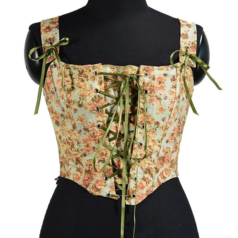 Floral Victorian Corset Painting Bustier