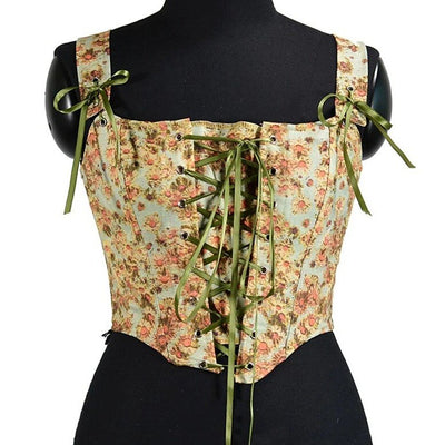 Floral Victorian Corset Painting Bustier