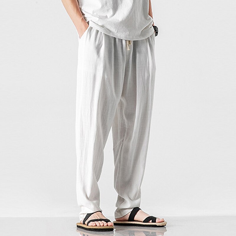 Viking Era Drawstring Design Linen Pants
