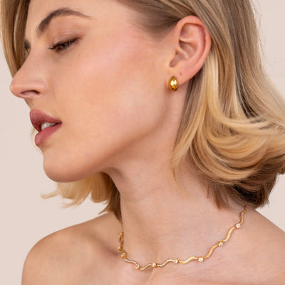 Freya Kristallwellen-Halskette