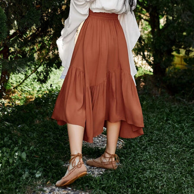 Renaissance High Waist Maxi Skirts with Pockets