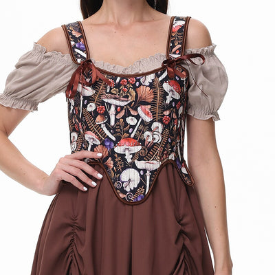 Renaissance Tie-Shoulder Corset U-Back