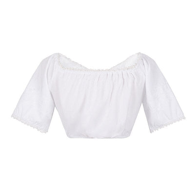 Oktoberfest Pink Floral Dirndl Dress with Apron and Blouse