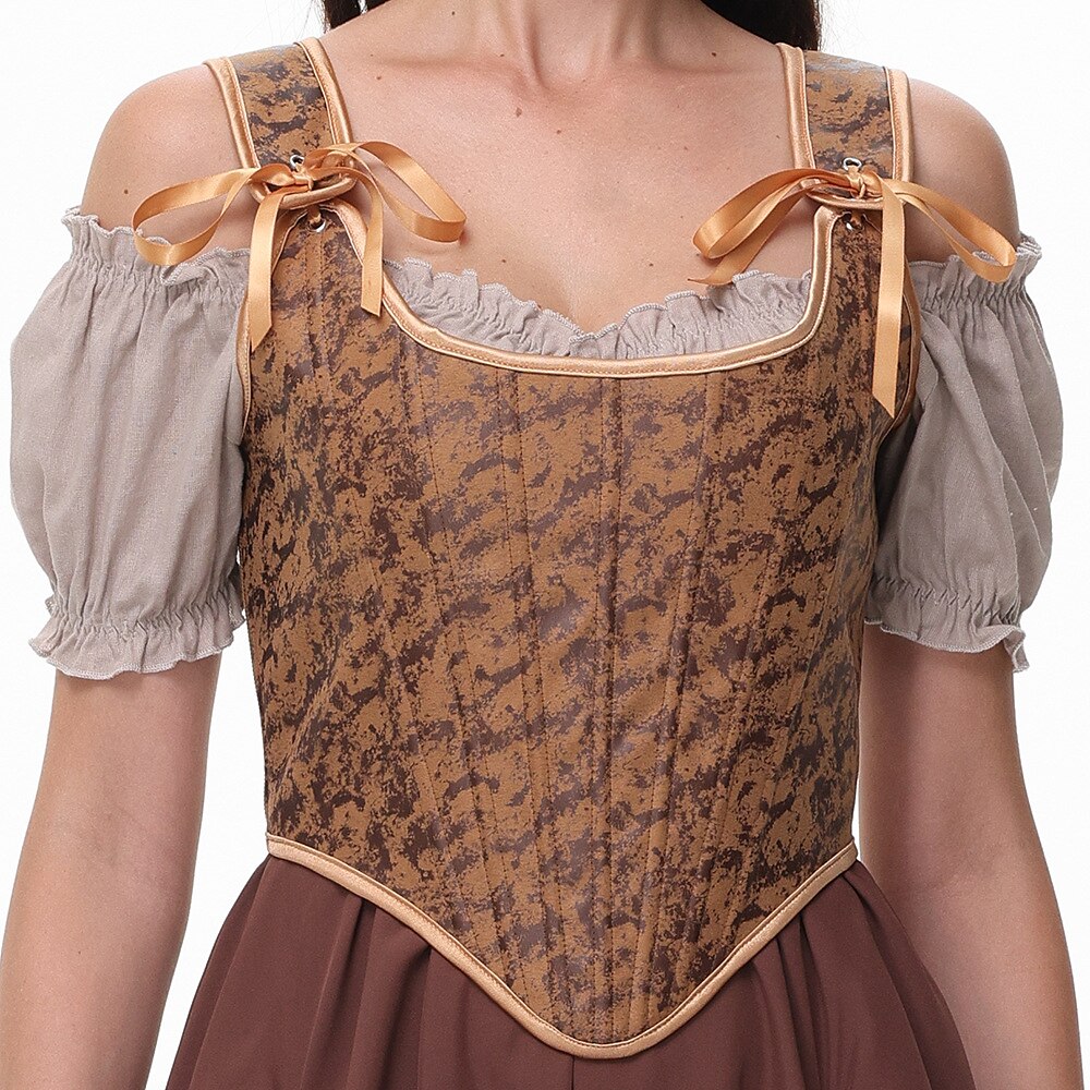 Renaissance Tie-Shoulder Corset Lace-up