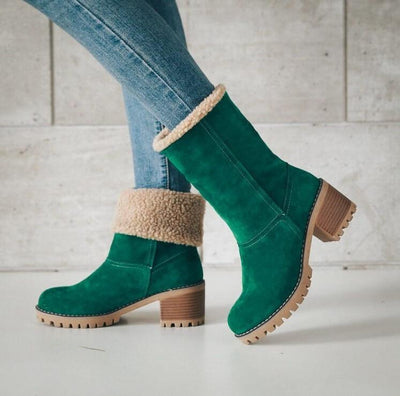 UFF Stiefel | Super warme Schneeboots mit Kunstfell-Futter und anpassbarem Schaft