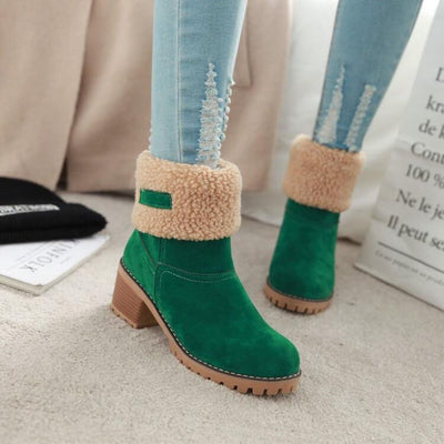 UFF Stiefel | Super warme Schneeboots mit Kunstfell-Futter und anpassbarem Schaft