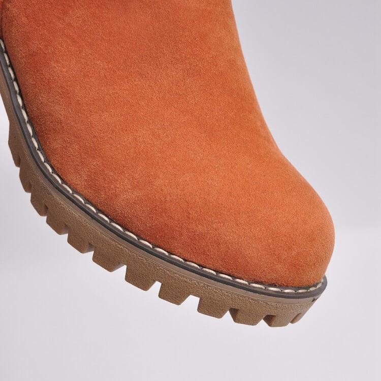 UFF Stiefel | Super warme Schneeboots mit Kunstfell-Futter und anpassbarem Schaft