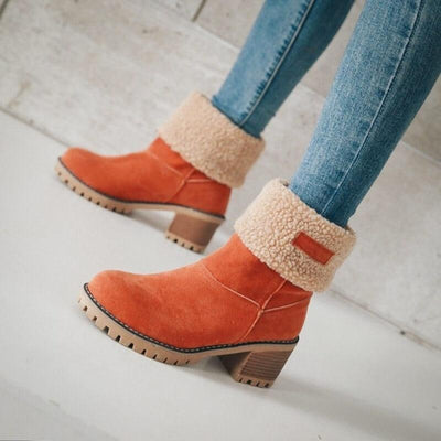 UFF Stiefel | Super warme Schneeboots mit Kunstfell-Futter und anpassbarem Schaft