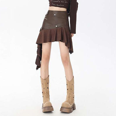 Gothic Punk Asymmetrical Skirt