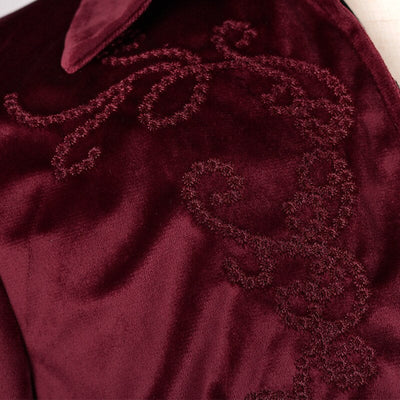 Men's Retro Vintage Steampunk Embroidered Tailcoat