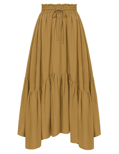 Renaissance High Waist Maxi Skirts with Pockets