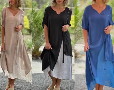 Elissana – das asymmetrische Midikleid für Alltag, Urlaub und sonnige Stunden