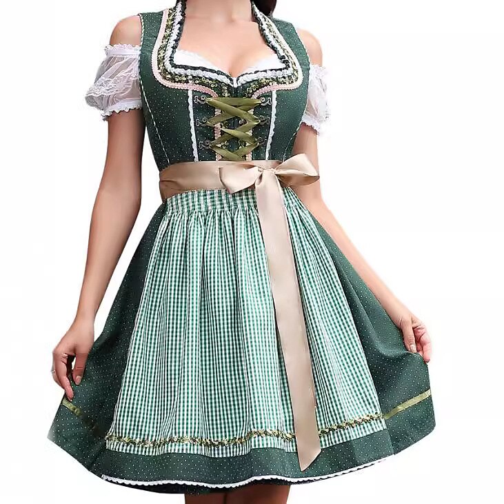 Oktoberfest 3-Piece Dirndl with Apron & Blouse