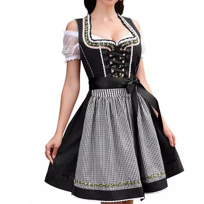 Oktoberfest 3-Piece Dirndl with Apron & Blouse