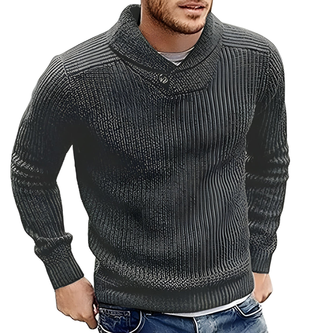 Einfarbiger Pullover für Männer