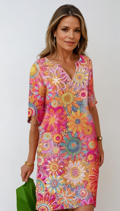 Hannah Kleid | V-Ausschnitt & Blu | Zeitlose Eleganz | Bequeme Passform | Vielseitiger Stil