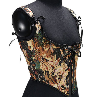 Renaissance Style Lace Design Corset Vest Bustier