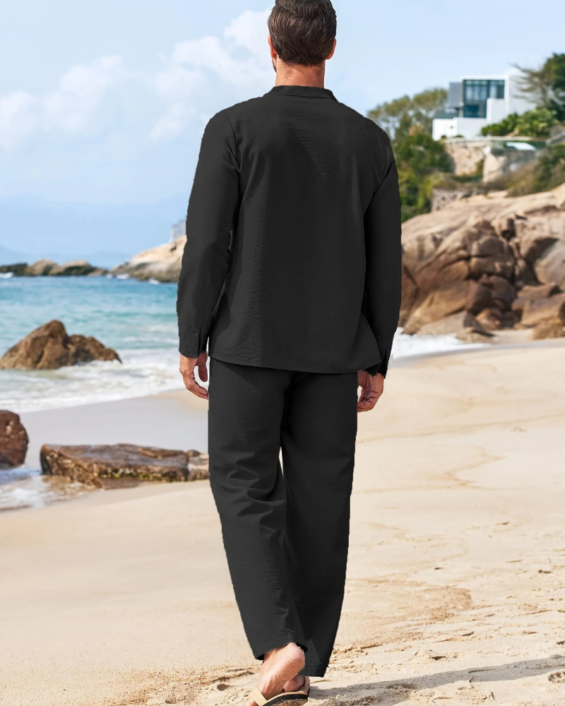 Herren bequemes Oberteil- und Hosen-Sommer-Set | Moderner