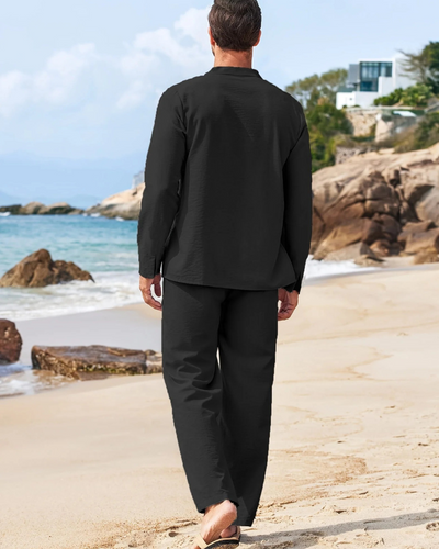 Herren bequemes Oberteil- und Hosen-Sommer-Set | Moderner