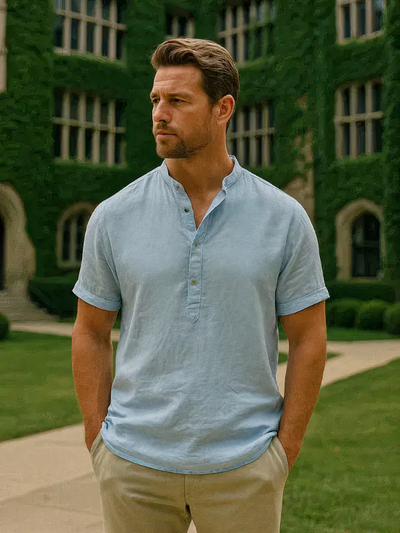 Herren bequemes Urlaubshemd | Kurzarm