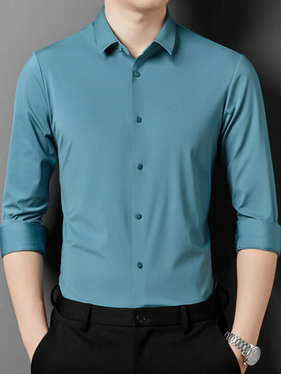 Herren bügelfreies Businesshemd | Langarm