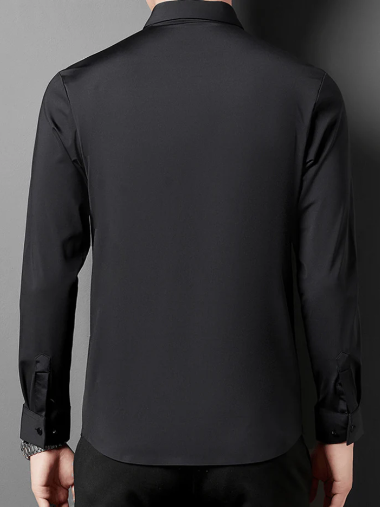 Herren bügelfreies Businesshemd | Langarm