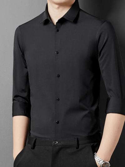 Herren bügelfreies Businesshemd | Langarm