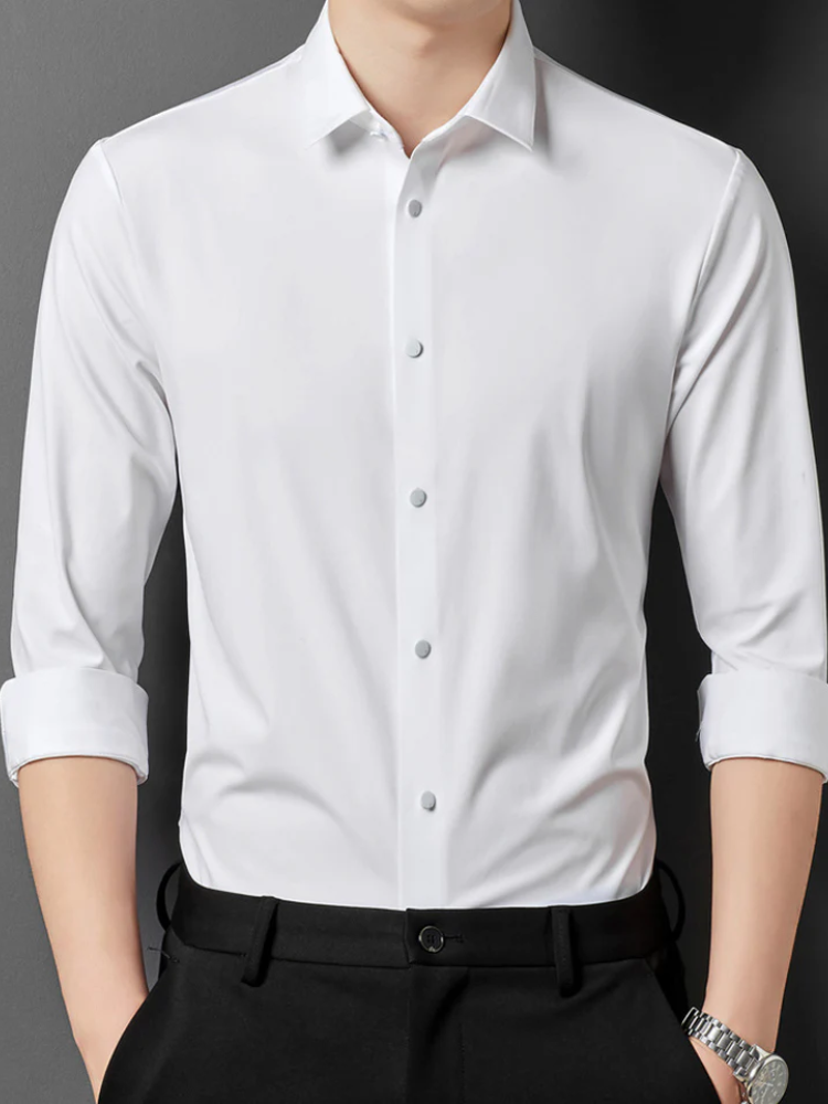 Herren bügelfreies Businesshemd | Langarm