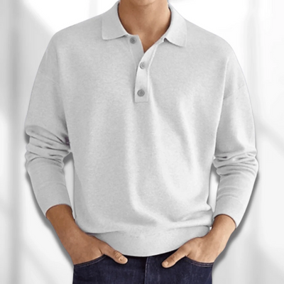 Herren eleganter Polopullover | Warmer