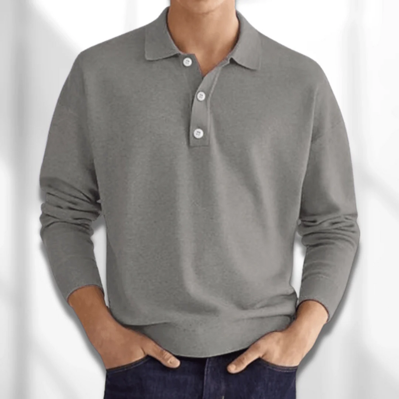 Herren eleganter Polopullover | Warmer