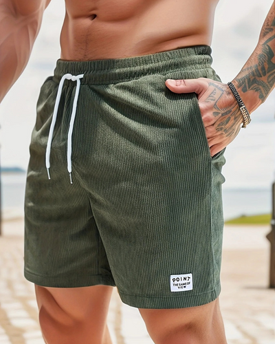 Herren gerippte Sommershorts | kurze