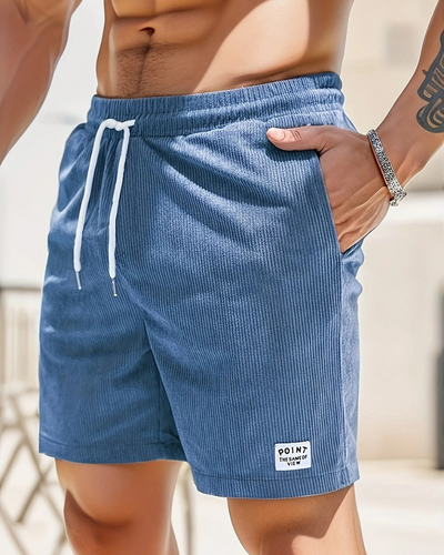 Herren gerippte Sommershorts | kurze