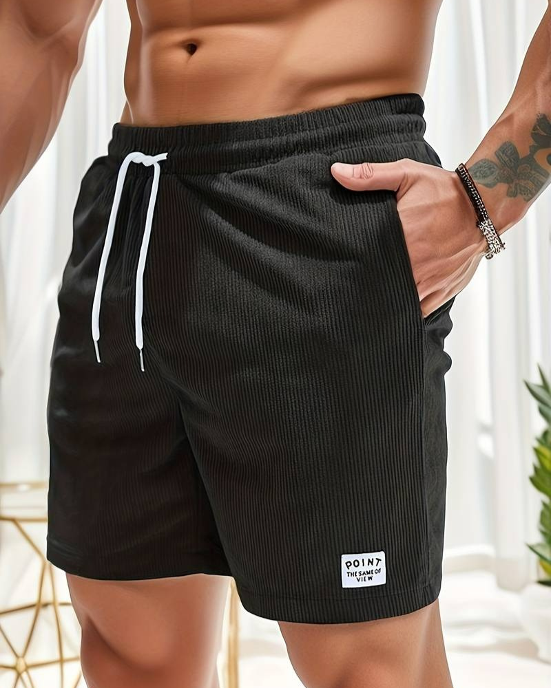 Herren gerippte Sommershorts | kurze