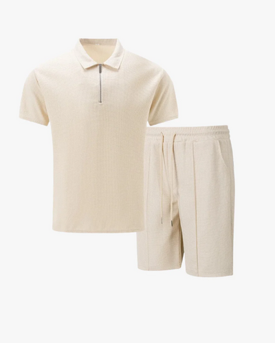 Herren lässiges Poloshirt- und Shorts-Set | kurzer hose