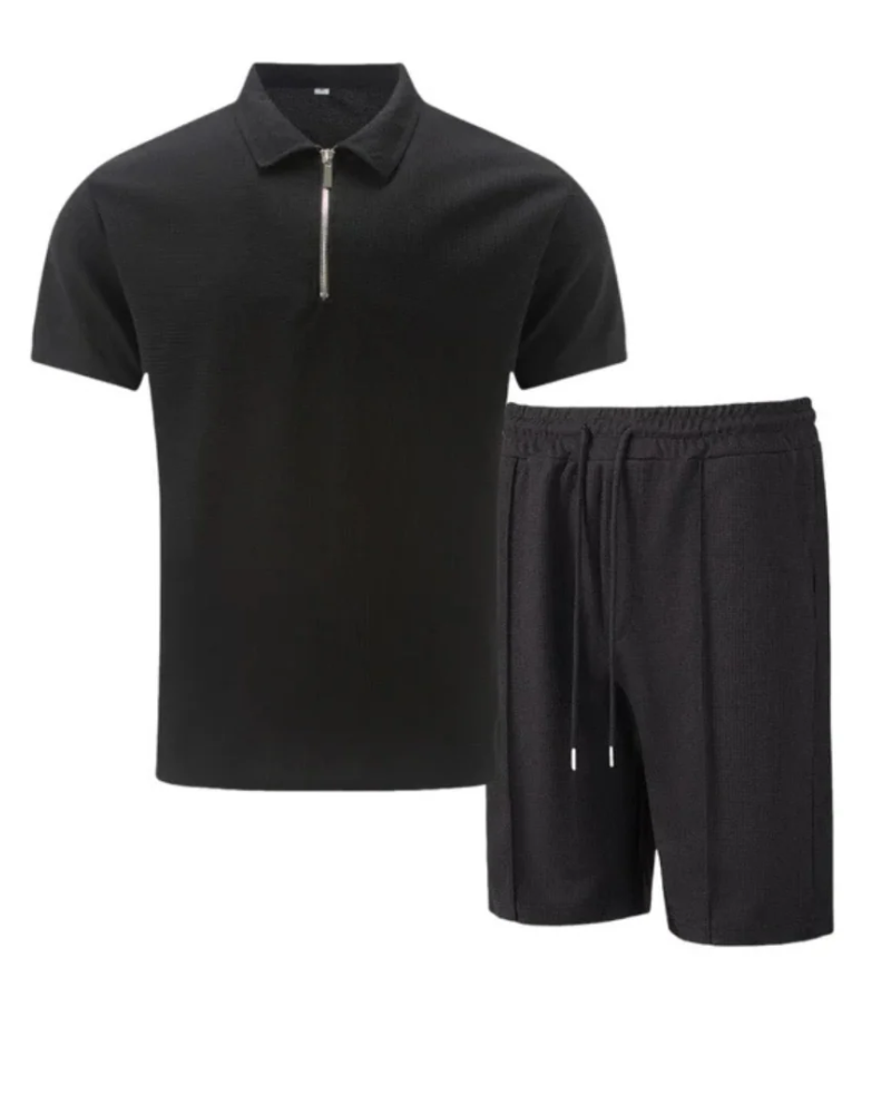 Herren lässiges Poloshirt- und Shorts-Set | kurzer hose