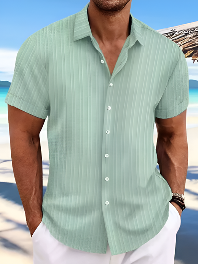 Herren luftiges Sommerhemd | kurzarm