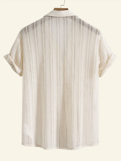 Herren luftiges Strandhemd | Kurzarm