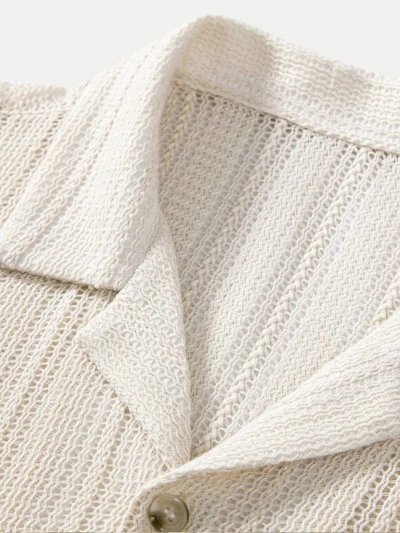 Herren luftiges Strandhemd | Kurzarm