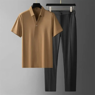 Herren modernes Polo- und Hosen-Set | Komplett