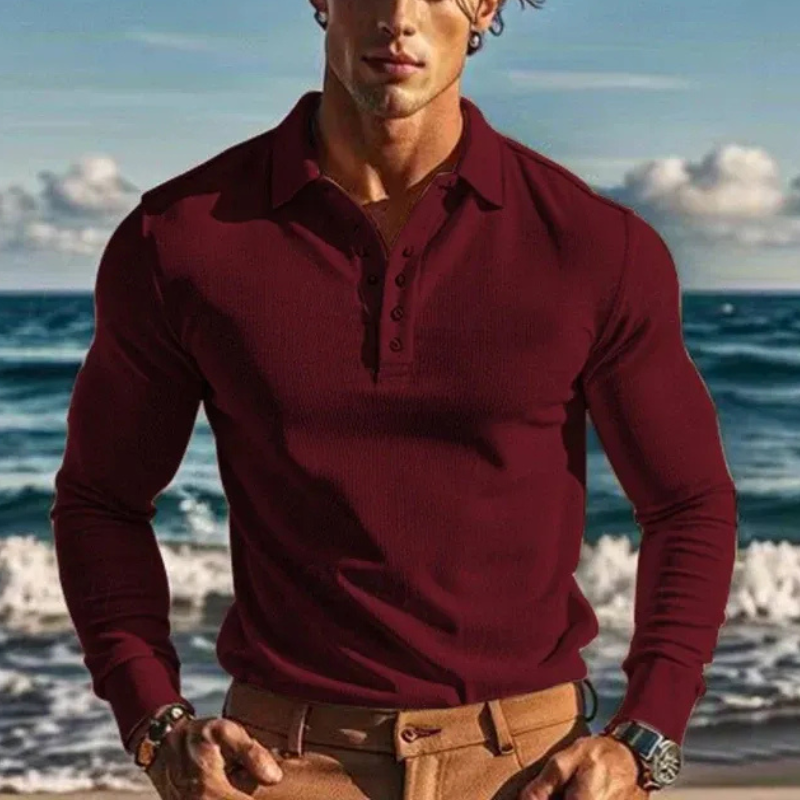 Herren-Poloshirt mit langen Ärmeln | Langarm