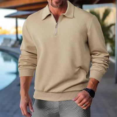 Herren stylischer warmer Pullover | reißverschluss