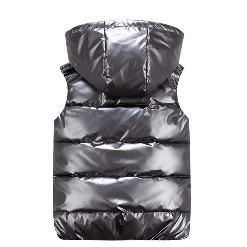 Herren warme metallische Steppweste | Winter