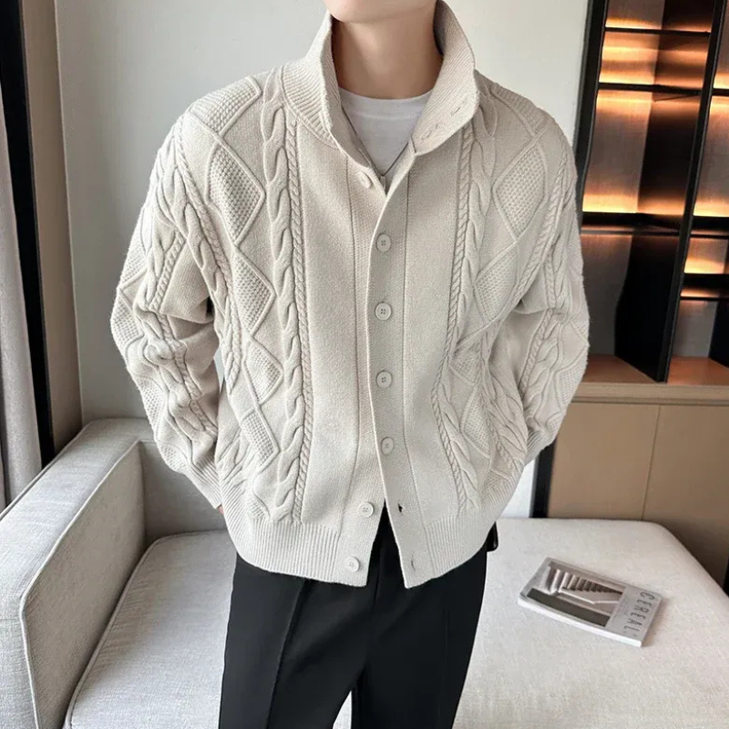 Herren warmer gemütlicher Cardigan | Strick