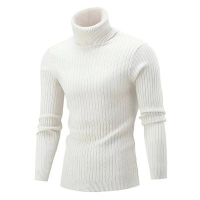 Herren warmer Strickpullover | Rollkragen