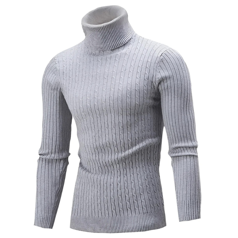 Herren warmer Strickpullover | Rollkragen