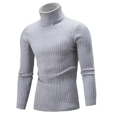 Herren warmer Strickpullover | Rollkragen
