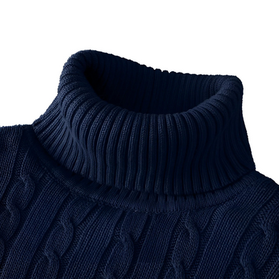 Herren warmer Strickpullover | Rollkragen