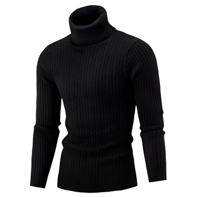 Herren warmer Strickpullover | Rollkragen
